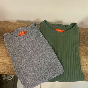 Two Joe Fresh Long Sleeve shirts.
